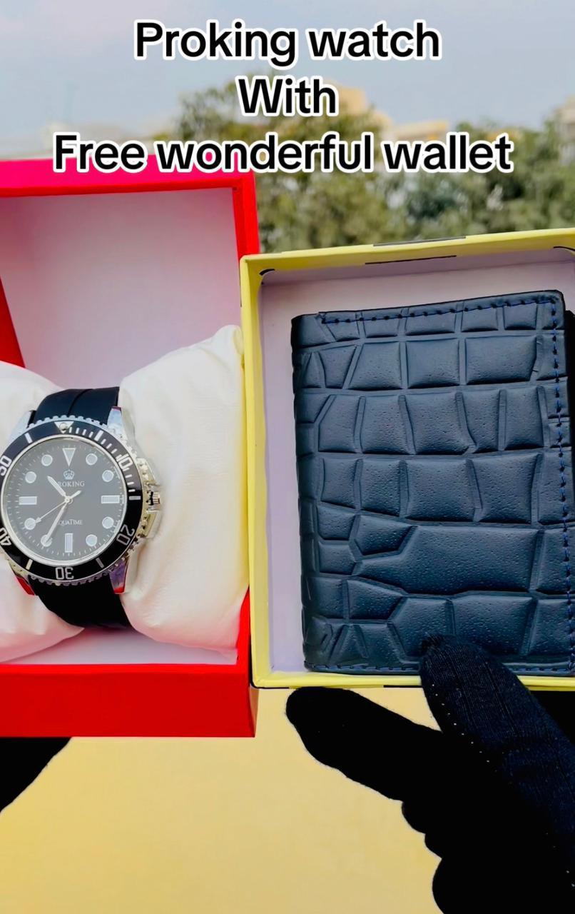 Pro King Watch And Wallet..!!